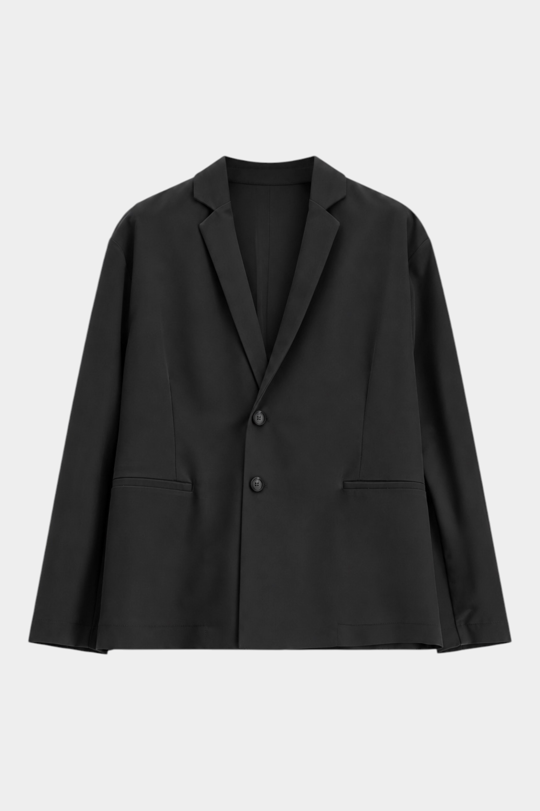 Giacca da uomo nera Follower SRL con vestibilità regular, chiusura a due bottoni e revers classici