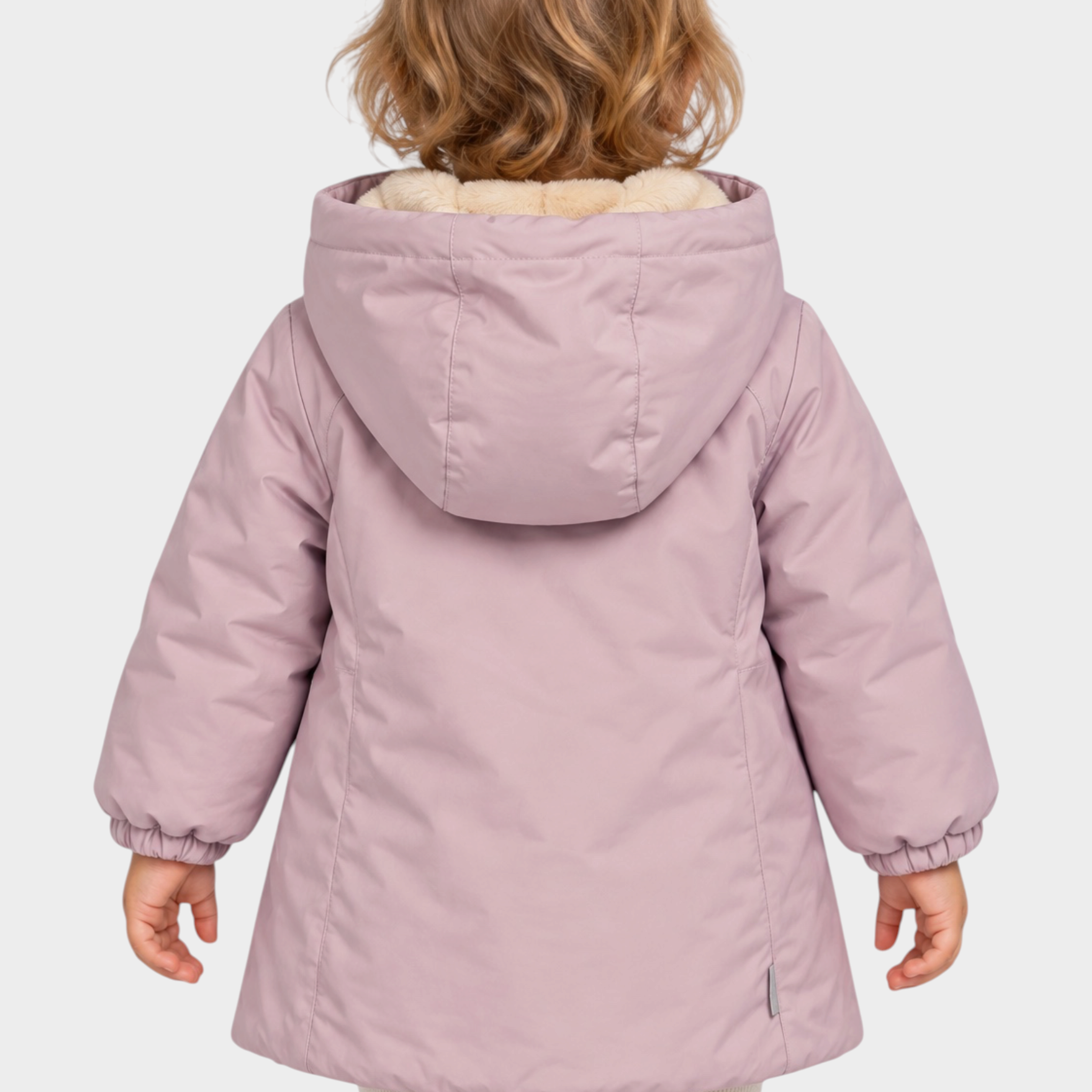 Giubbino Aurelia Velour Bambina Lilla SUNS BOARDS di Follower SRL, giacca invernale lilla con cappuccio e interno caldo