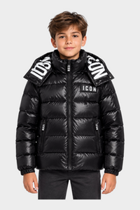 Giubbino Logo Iconico Bambino Nero ICON - 8 anni