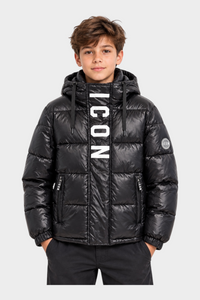 Giubbino Logo Iconico Bambino Nero ICON - 8 anni