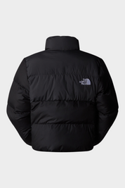 Vista posteriore del giubbino nero Follower SRL The North Face Saikuru Cropped con logo ricamato e design imbottito