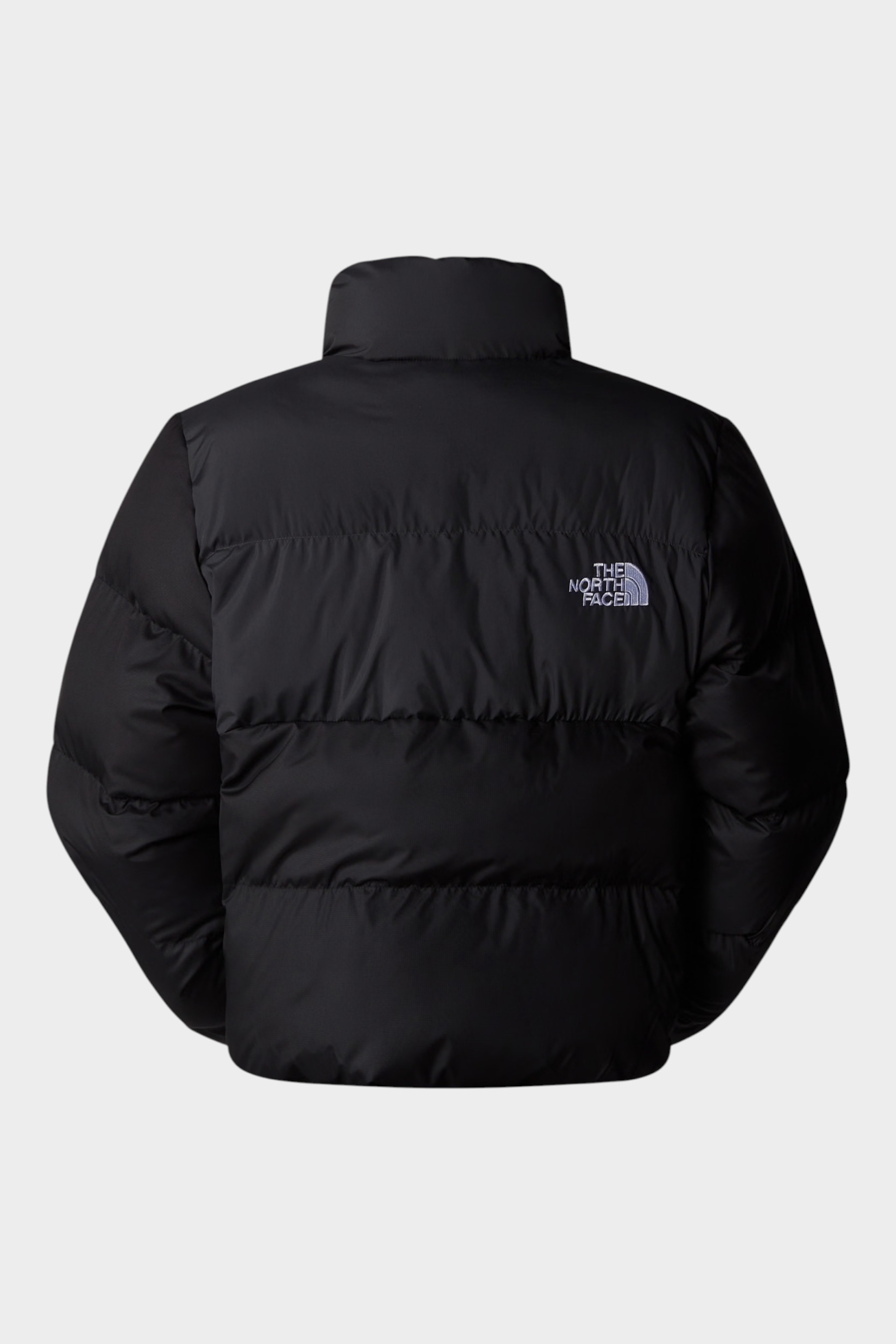 Vista posteriore del giubbino nero Follower SRL The North Face Saikuru Cropped con logo ricamato e design imbottito
