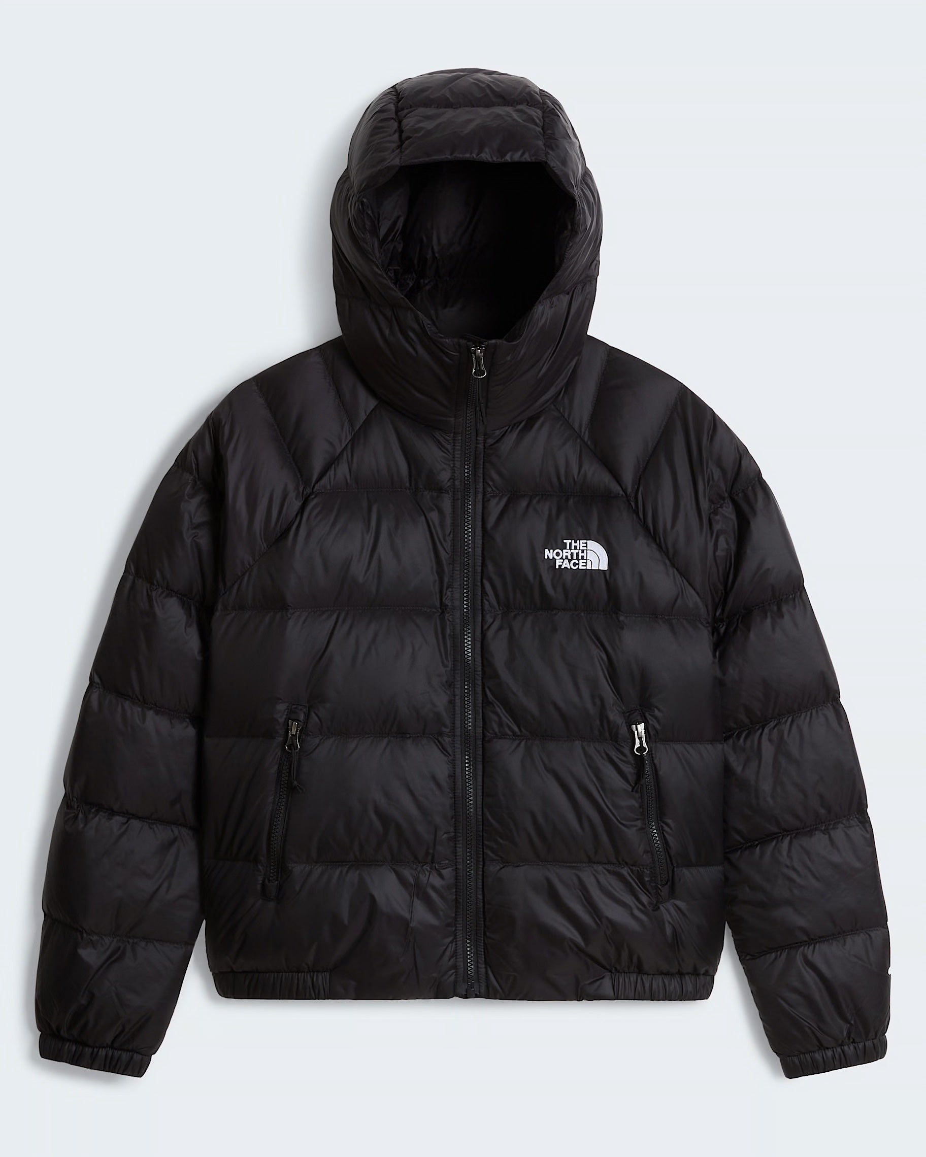 Giubbino nero con cappuccio Hydrenalite Follower SRL, piumino trapuntato da donna con chiusura a zip