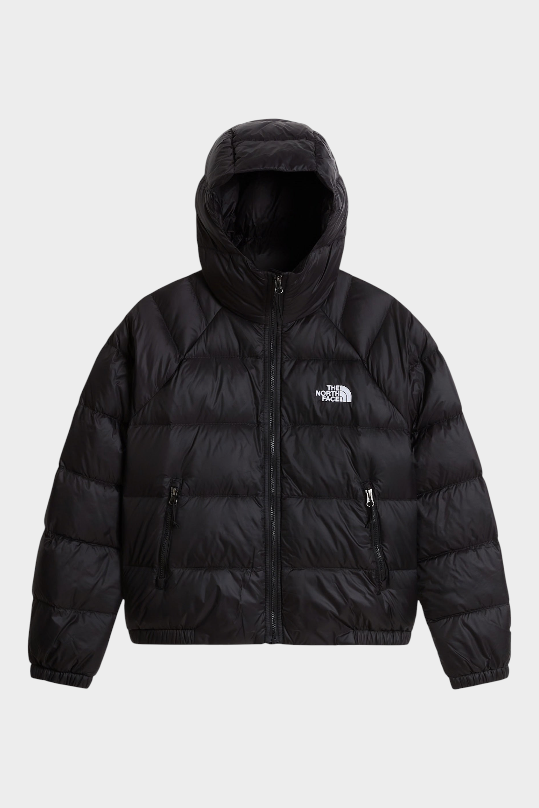 Giubbino nero con cappuccio Hydrenalite Follower SRL, piumino trapuntato da donna con chiusura a zip