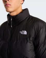Giubbino nero da uomo Saikuru WindWall di Follower SRL con logo The North Face ricamato sul petto e collo alto