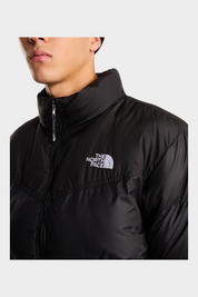 Giubbino nero da uomo Saikuru WindWall di Follower SRL con logo The North Face ricamato sul petto e collo alto