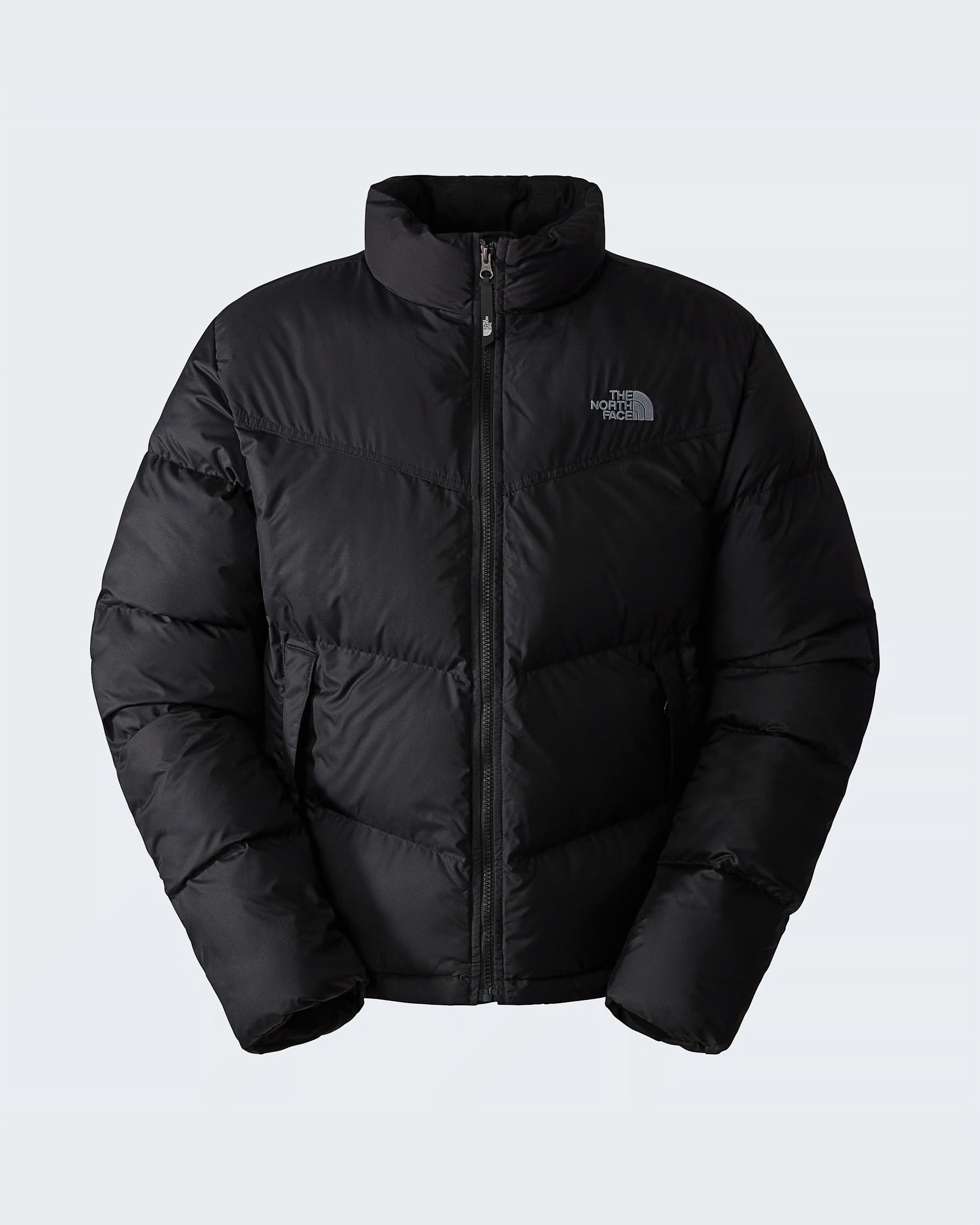 Giubbino nero imbottito Saikuru WindWall da uomo Follower SRL con collo alto e chiusura a zip