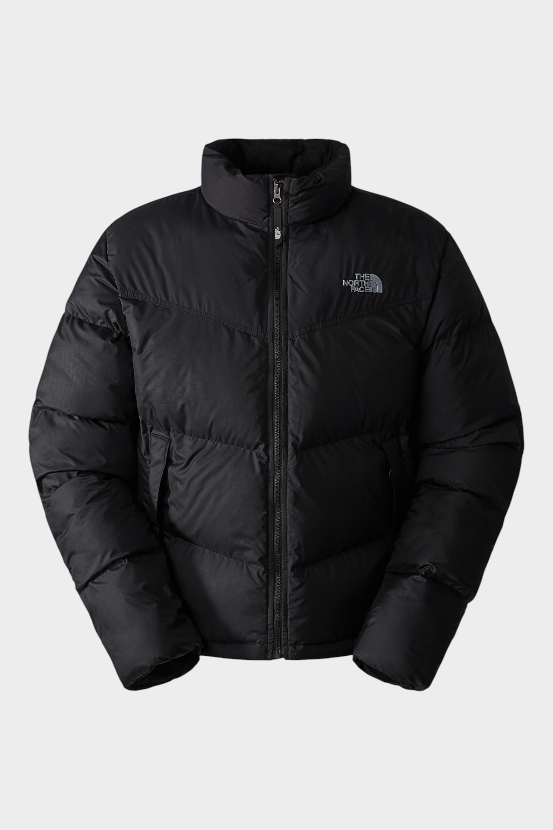 Giubbino nero imbottito Saikuru WindWall da uomo Follower SRL con collo alto e chiusura a zip