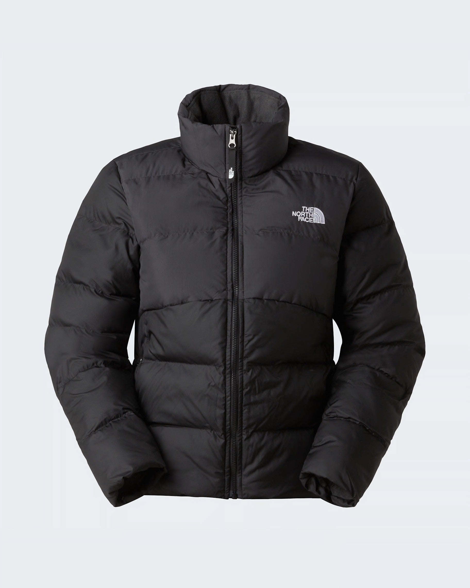 Giubbino imbottito nero da donna The North Face Saikuru con collo alto e logo bianco, proposto da Follower SRL