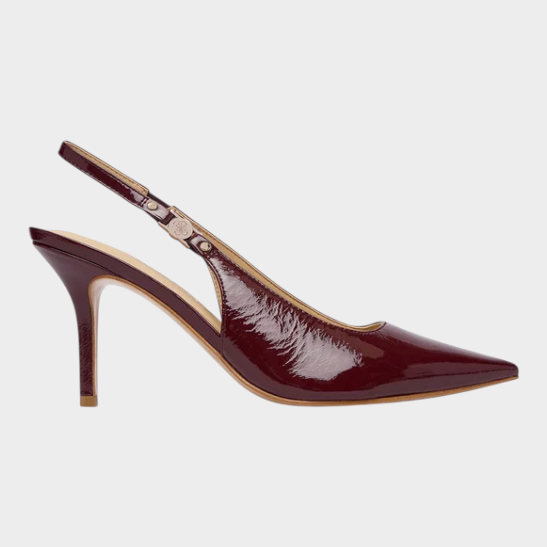 Sandali decolleté Follower SRL GUESS bordeaux in vernice con cinturino posteriore e tacco a spillo