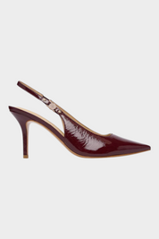 Sandali decolleté Follower SRL GUESS bordeaux in vernice con cinturino posteriore e tacco a spillo