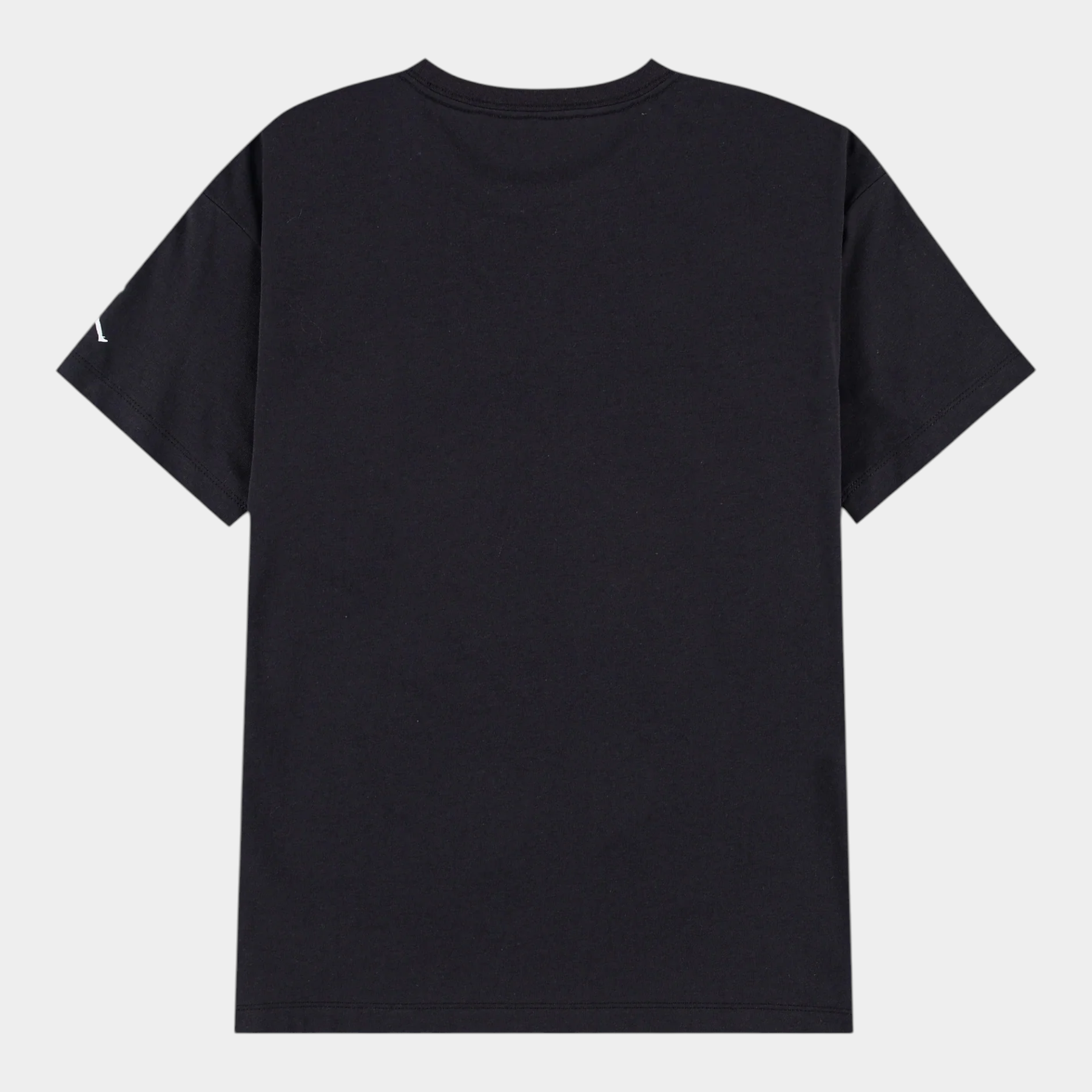 T-shirt nera Follower SRL Jordan in misto cotone con logo iconico sulla manica, vista posteriore