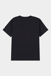 T-shirt nera Follower SRL Jordan in misto cotone con logo iconico sulla manica, vista posteriore