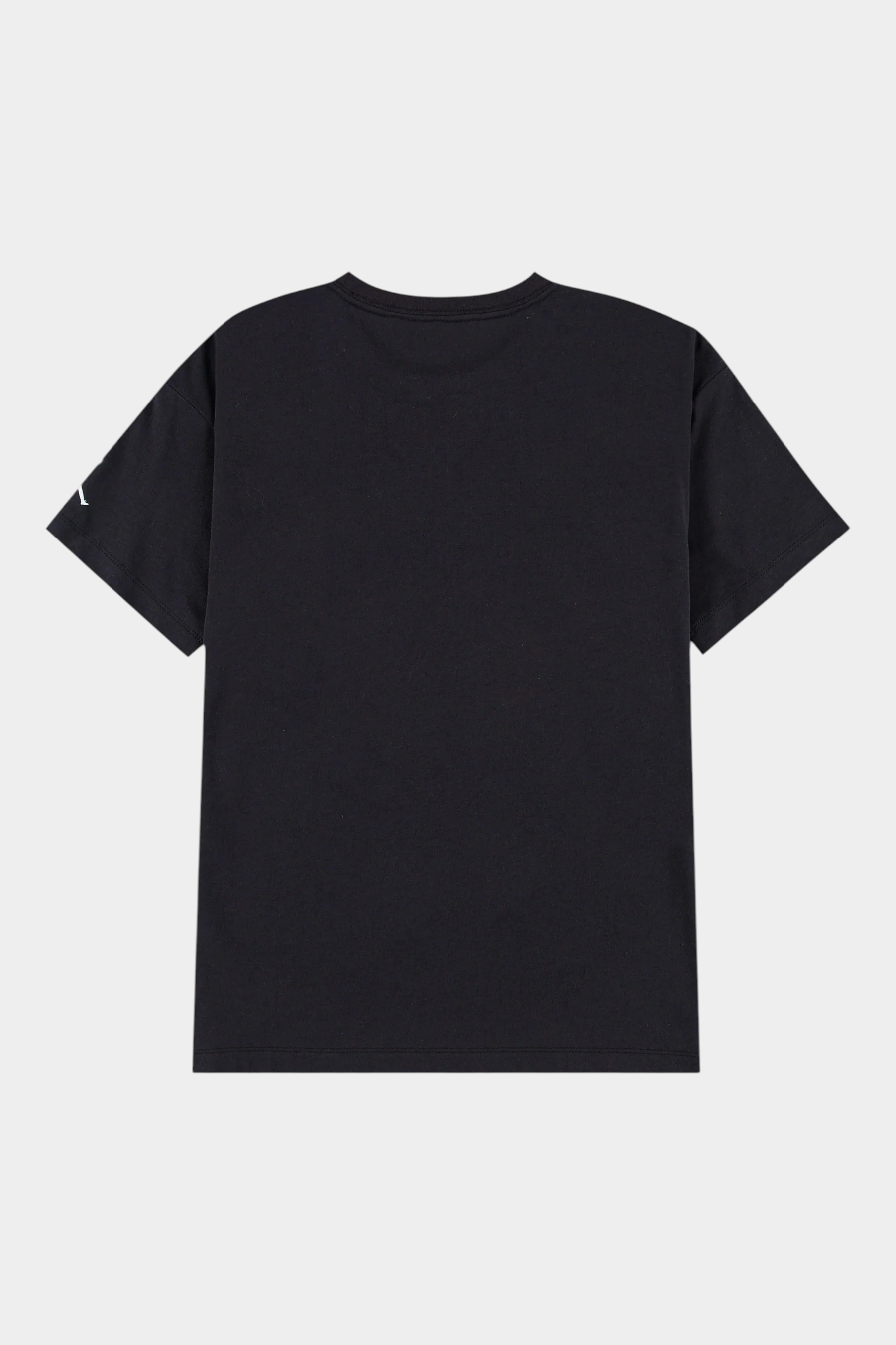 T-shirt nera Follower SRL Jordan in misto cotone con logo iconico sulla manica, vista posteriore