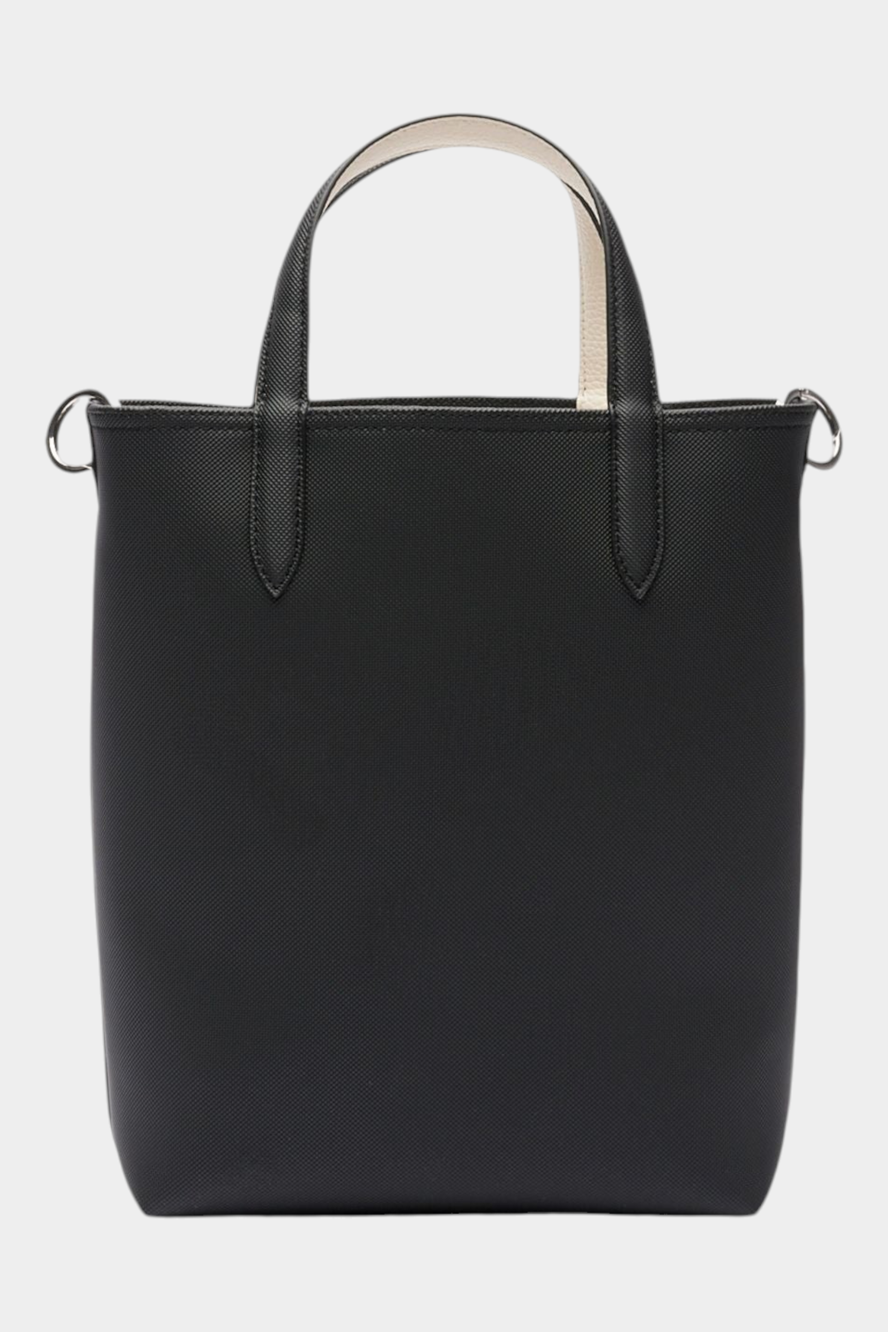 Borsa da viaggio verticale reversibile Follower SRL Lacoste in nero con doppi manici e design minimalista
