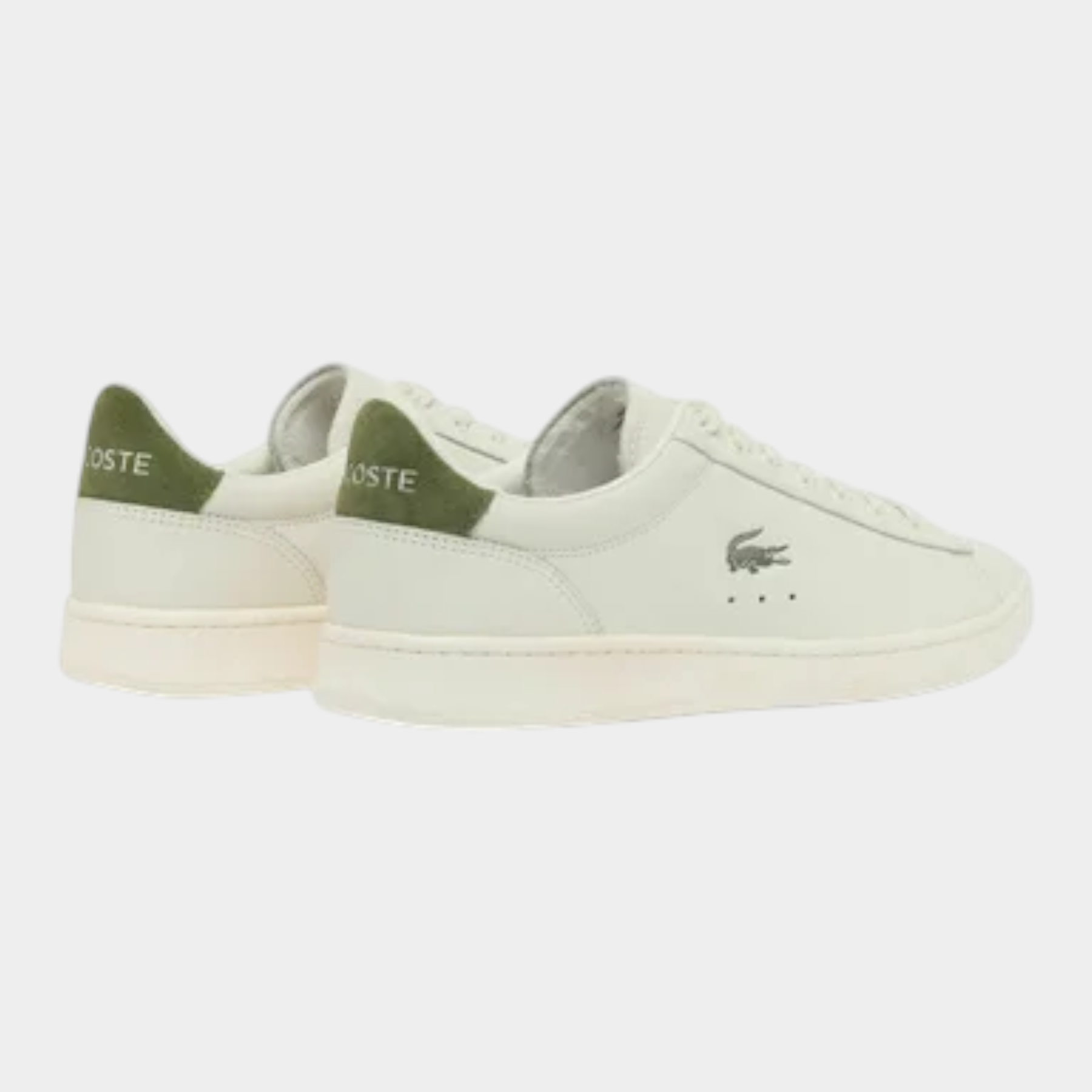 Sneakers Follower SRL LACOSTE Carnaby in pelle bianca con tallone verde e logo laterale