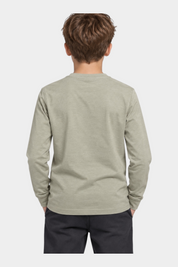 Vista posteriore di una maglietta a maniche lunghe beige Follower SRL indossata da un bambino