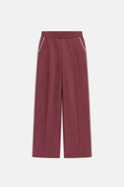 Pantalone jogger Follower SRL GUESS bordeaux con riga laterale bianca e logo ricamato