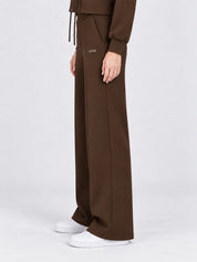 Pantalone jogger donna marrone Follower SRL con logo GUESS, vestibilità ampia e vita con coulisse