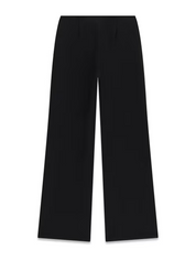 Pantalone jogger nero da donna GUESS proposto da Follower SRL con taglio ampio e vita elasticizzata
