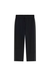 Pantalone jogger nero GUESS da uomo con coulisse in vita e profili bianchi laterali, proposto da Follower SRL