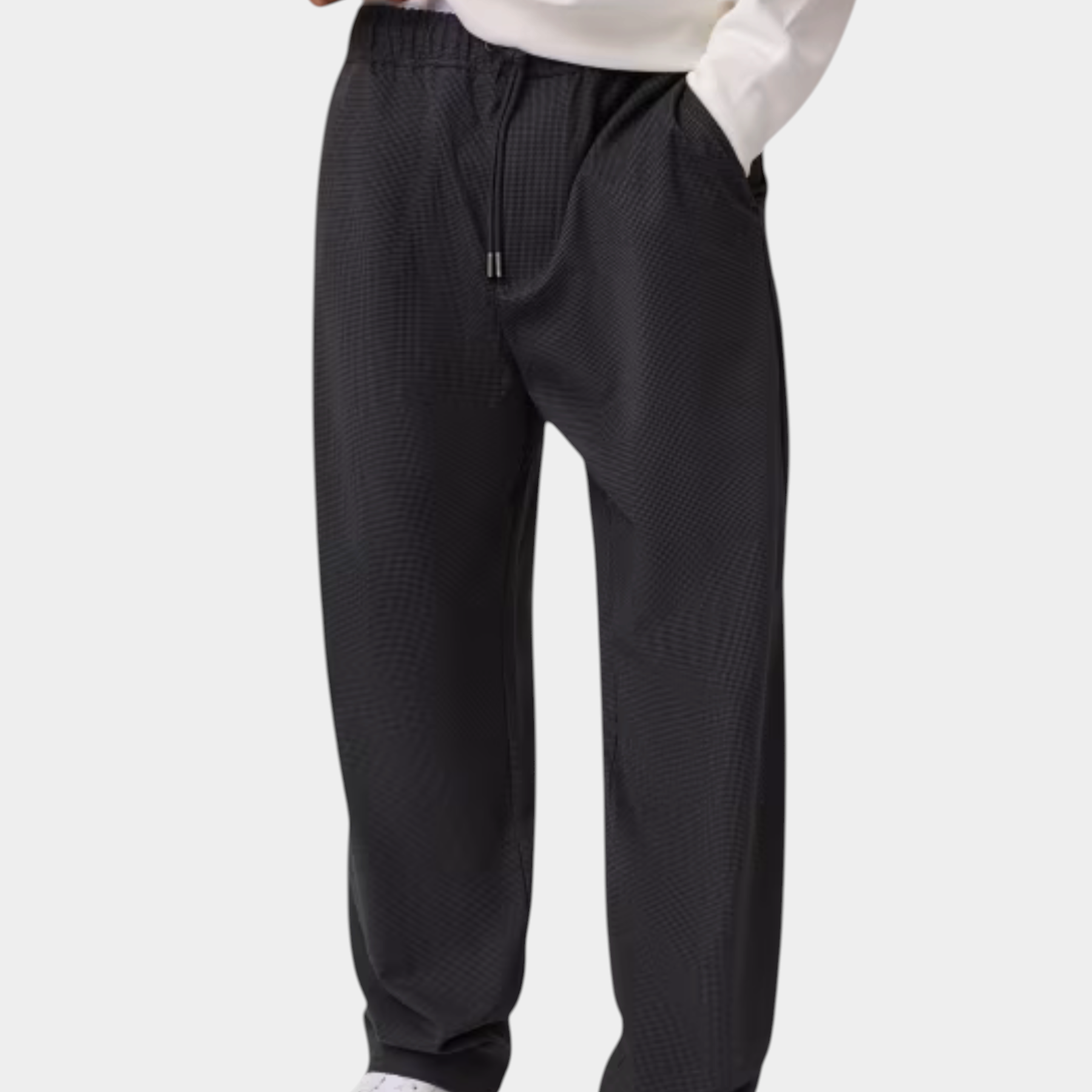Pantalone a gamba larga grigio GUESS proposto da Follower SRL con vita elasticizzata e coulisse