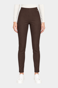 Pantalone a sigaretta con spacchetti in Compact Donna Marrone RAGNO - I