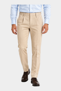 Pantaloni regular con pinces Uomo Beige IMPERIAL - 44