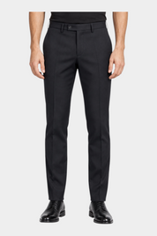 Pantaloni eleganti blu Follower SRL in misto poliestere e viscosa dal taglio sartoriale Made in Italy