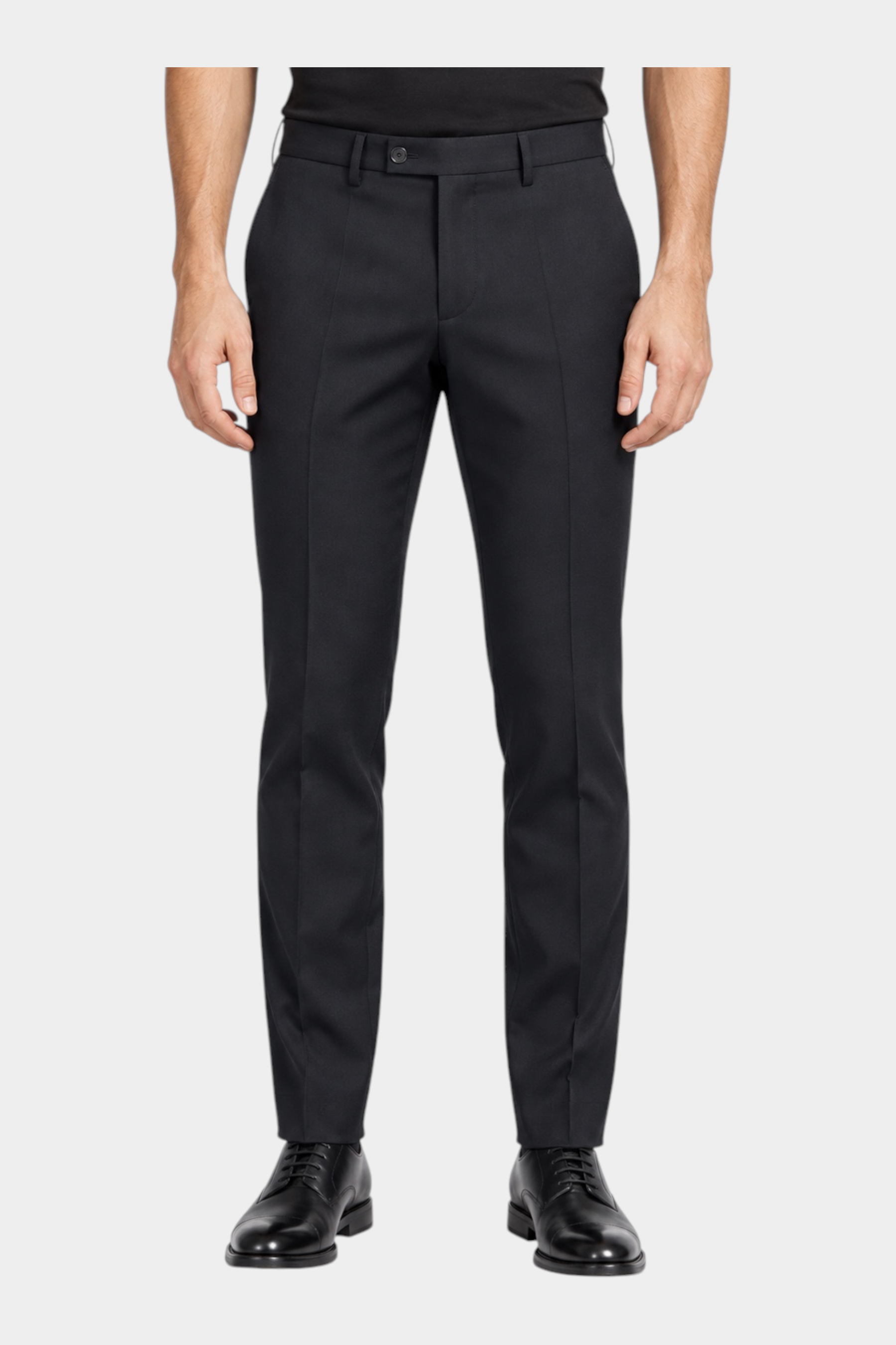 Pantaloni eleganti blu Follower SRL in misto poliestere e viscosa dal taglio sartoriale Made in Italy