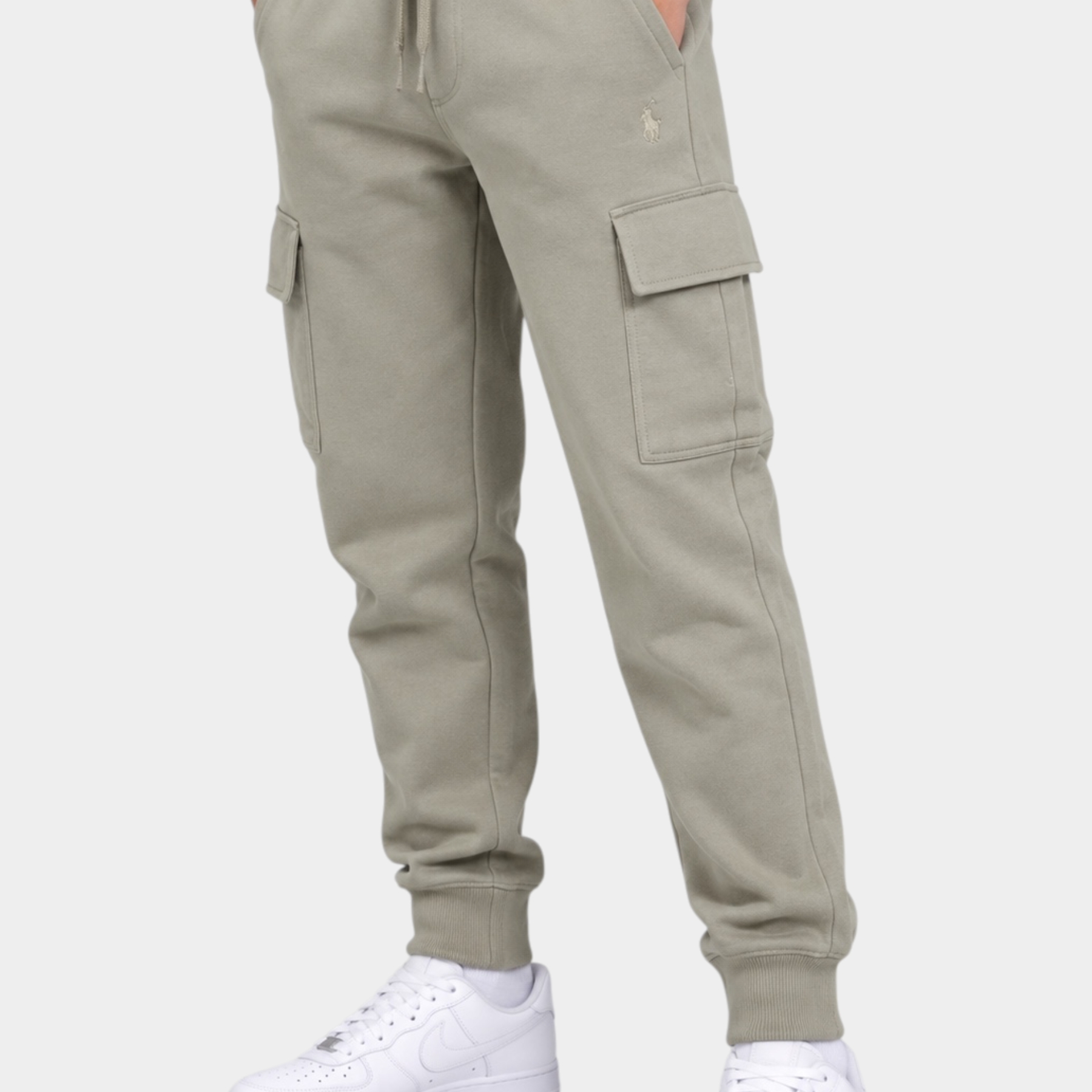 Pantaloni cargo Follower SRL da bambino in cotone beige con tasche laterali e polsini elasticizzati