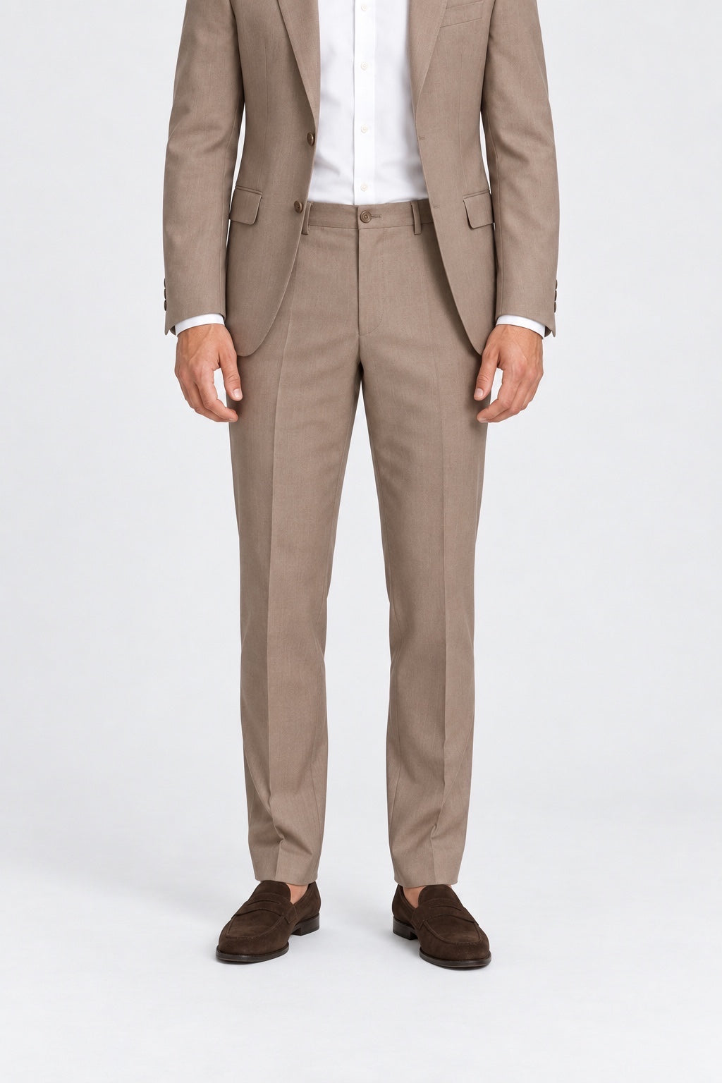 Pantaloni classici da uomo Follower SRL firmati GUESS in beige con taglio sartoriale e vestibilità asciutta