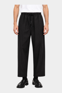 Pantaloni baggy-fit con coulisse e pince Uomo Nero IMPERIAL - S