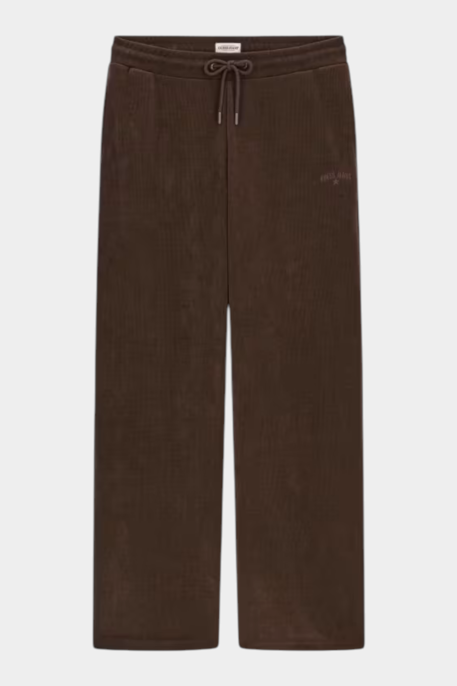 Pantaloni della tuta a coste marroni da donna GUESS di Follower SRL con vita elasticizzata e coulisse