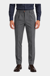 Pantaloni regular con pinces Uomo Antracite IMPERIAL di Follower SRL in tessuto grigio con taglio sartoriale