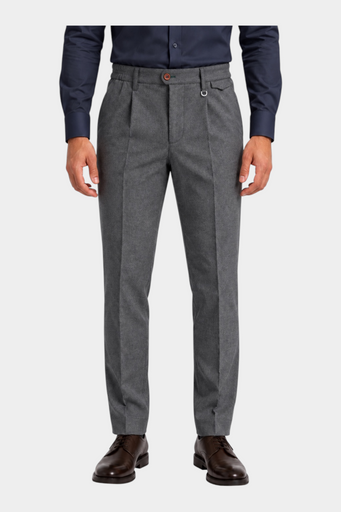 Pantaloni regular con pinces Uomo Antracite IMPERIAL di Follower SRL in tessuto grigio con taglio sartoriale
