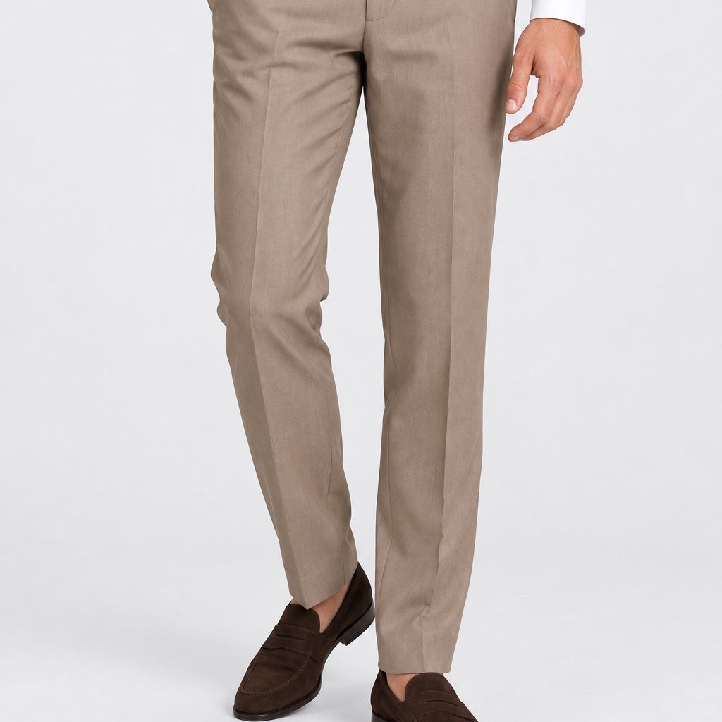 Pantaloni classici da uomo Follower SRL firmati GUESS in beige con taglio sartoriale e vestibilità asciutta