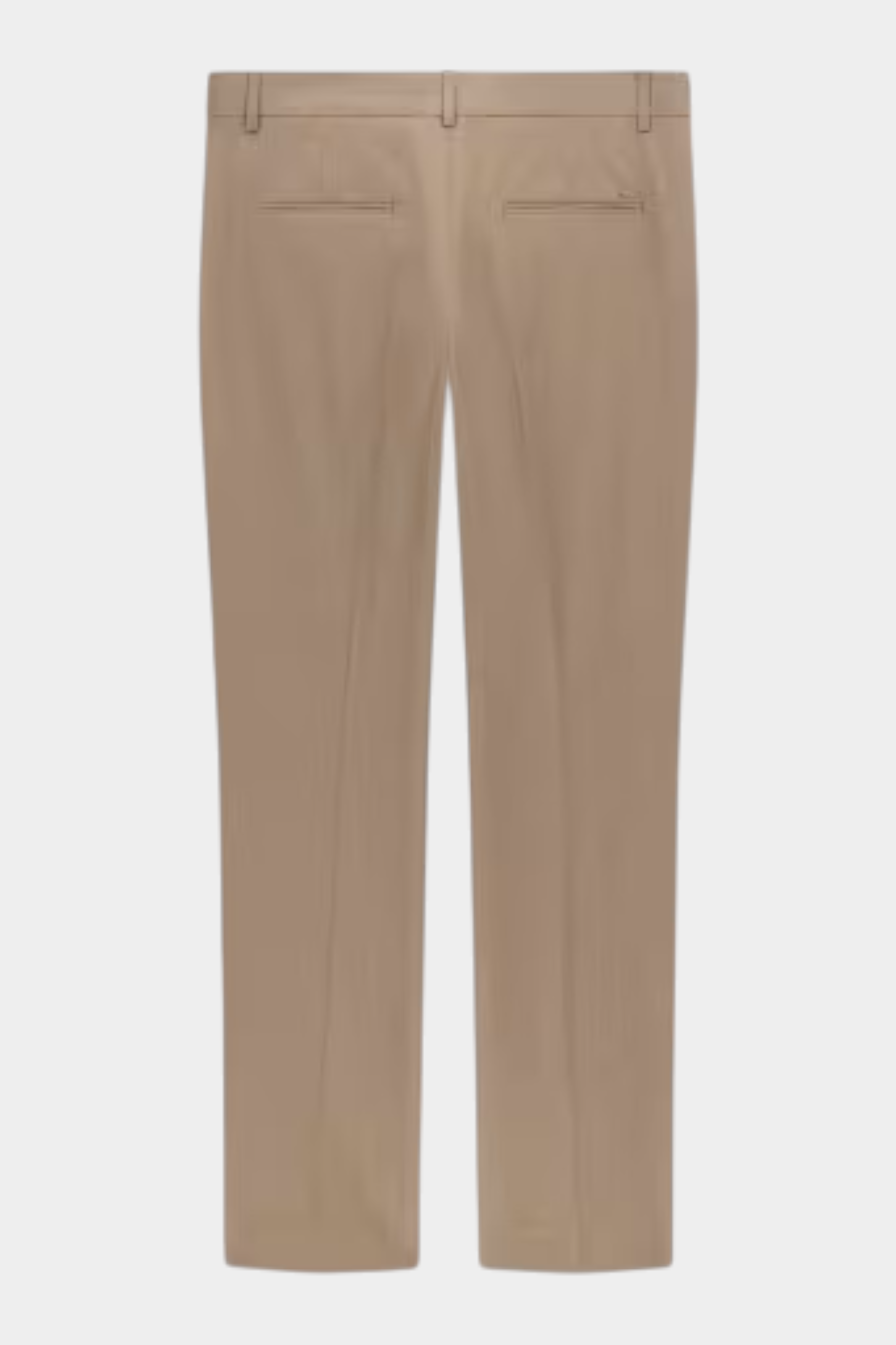 Pantaloni classici da uomo beige GUESS visti da dietro, proposti da Follower SRL con tasche a filetto posteriori