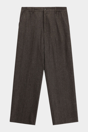 Pantaloni uomo marroni Follower SRL regular-fit con vita media e tasche laterali
