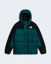 Parka corto unisex Follower SRL The North Face verde e nero con imbottitura in piumino e cappuccio integrato