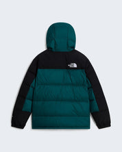 Parka corto Follower SRL The North Face verde e nero con imbottitura in piumino e cappuccio, vista posteriore