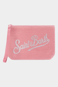Pochette aline in tessuto teddy con ricamo logo Donna Rosa MC2 SAINT BARTH - UNICA