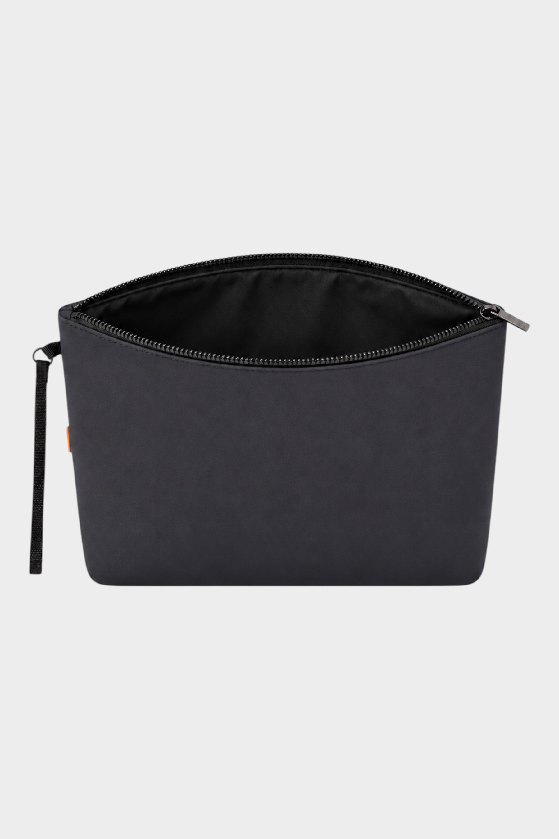 Pochette unisex Follower SRL in neoprene grigio con chiusura a zip e cinturino da polso