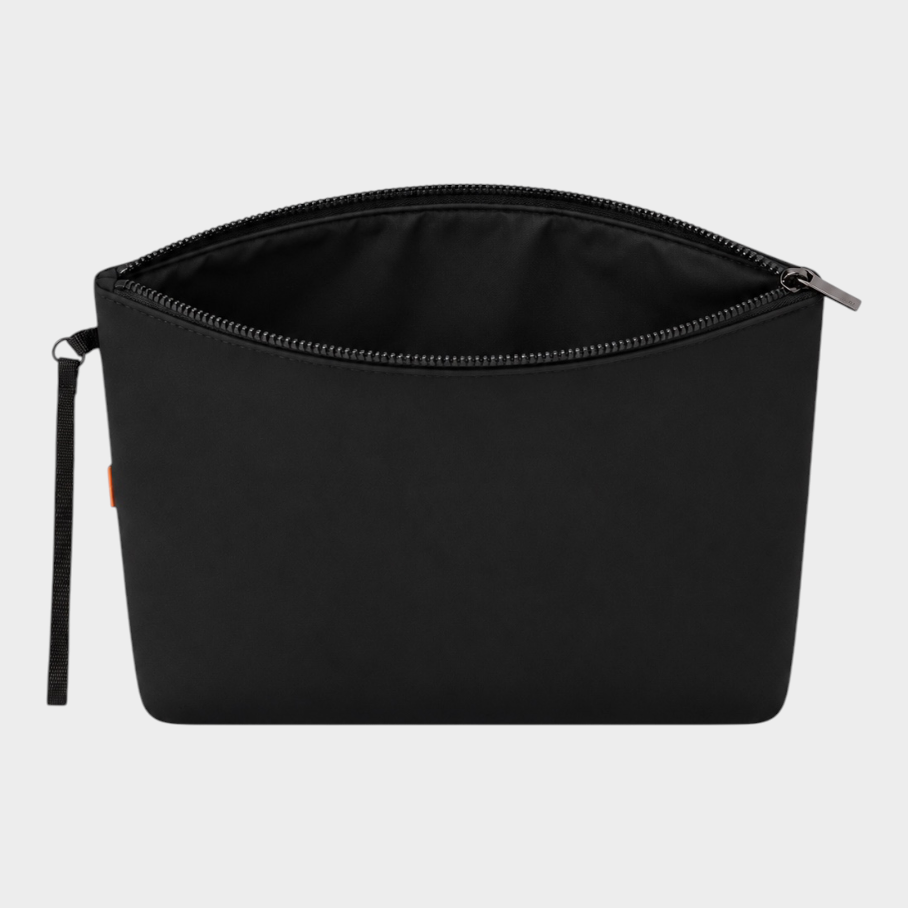 Pochette unisex in neoprene nero SUNS BOARDS di Follower SRL con chiusura a zip e cinturino da polso