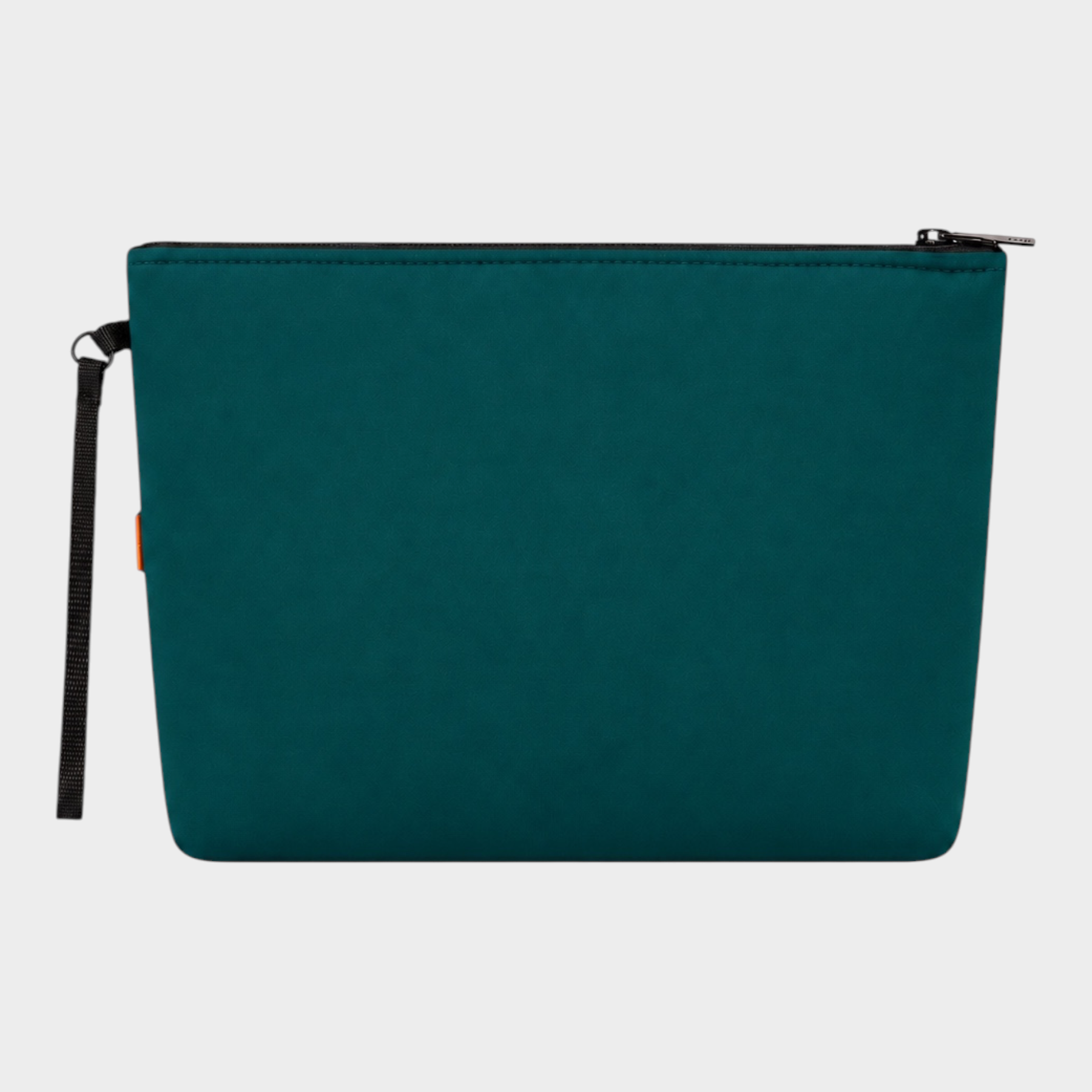 Pochette unisex Follower SRL in neoprene verde con chiusura a zip e cinturino da polso