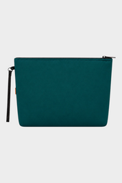 Pochette unisex Follower SRL in neoprene verde con chiusura a zip e cinturino da polso