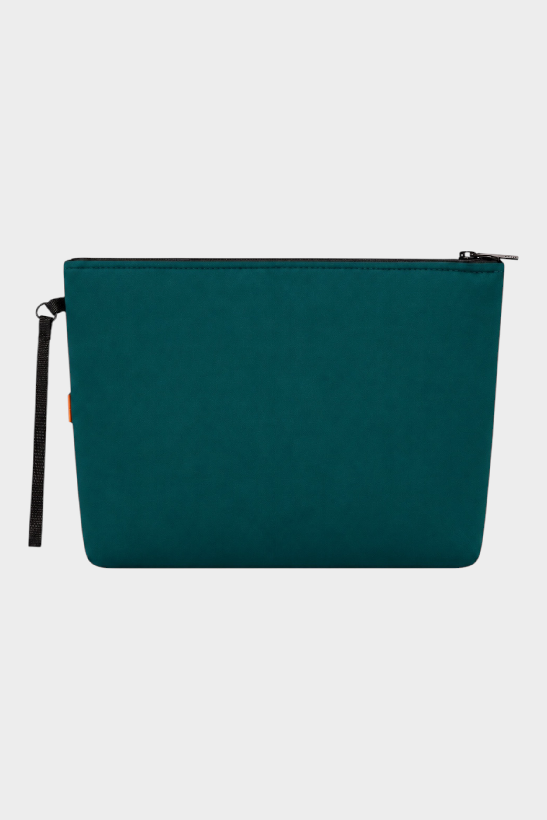 Pochette unisex Follower SRL in neoprene verde con chiusura a zip e cinturino da polso