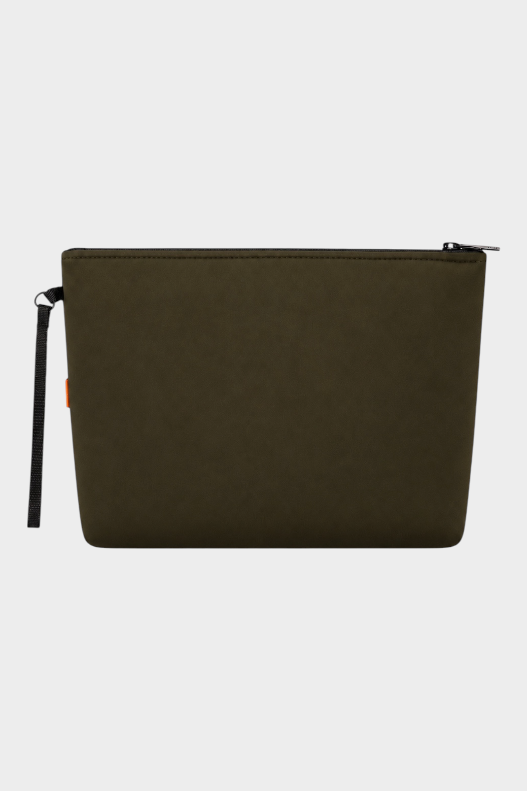 Pochette unisex Follower SRL in neoprene verde con chiusura a zip e cinturino da polso