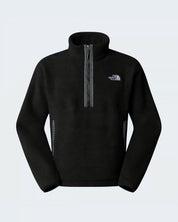 Pullover in pile nero Follower SRL con cerniera a 1/4 e logo The North Face sul petto