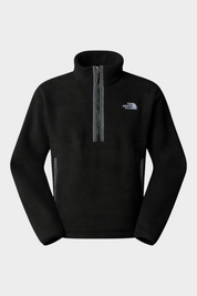 Pullover in pile nero Follower SRL con cerniera a 1/4 e logo The North Face sul petto